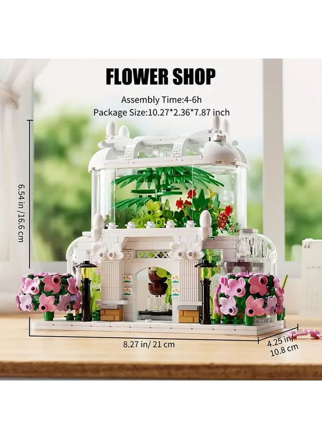TYCOLE T2069 Flower Shop Building Blocks Set 597pcs Educational Toy City Street Scene Gift - Image 2